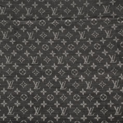 lv inspired denim fabric black.